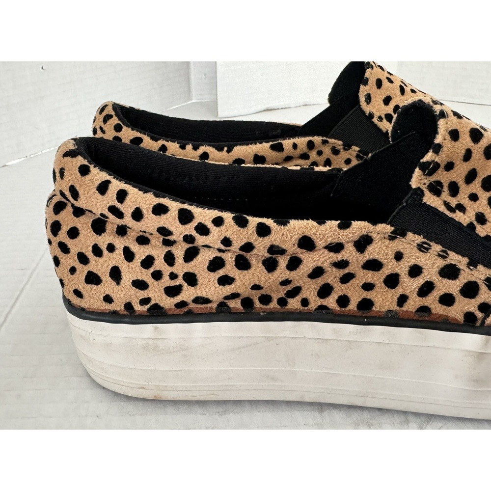 RESTRICTED Sneakers Womens Size 8 CHEETAH PRINT CHUNKY SLIP ON - Picture 4 of 16